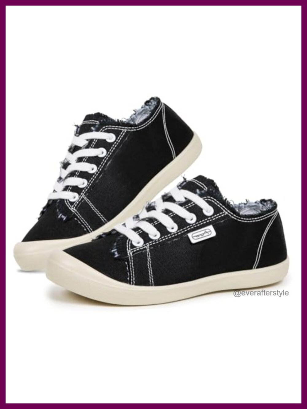 Canvas Sneakers with Arch Support Lace Up Casual Walking Shoes